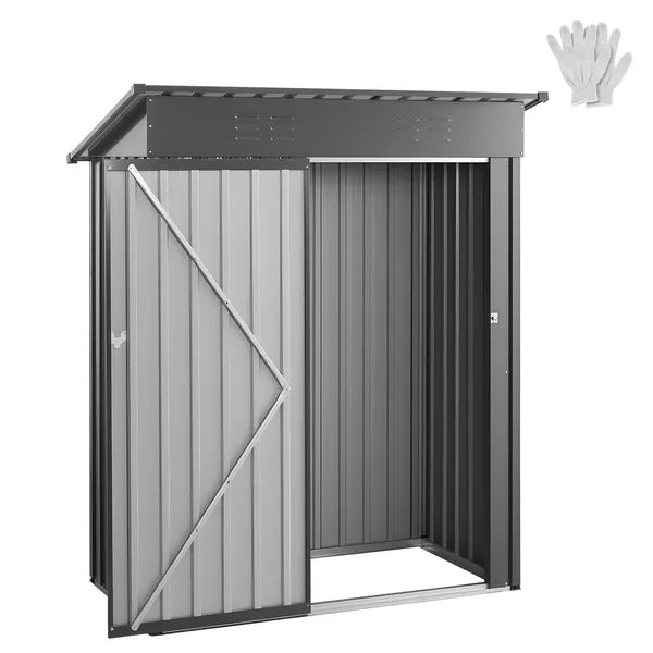 Stoneford Haven 5 × 3 ft Metal Outdoor Storage Shed with Lockable Door & Vents