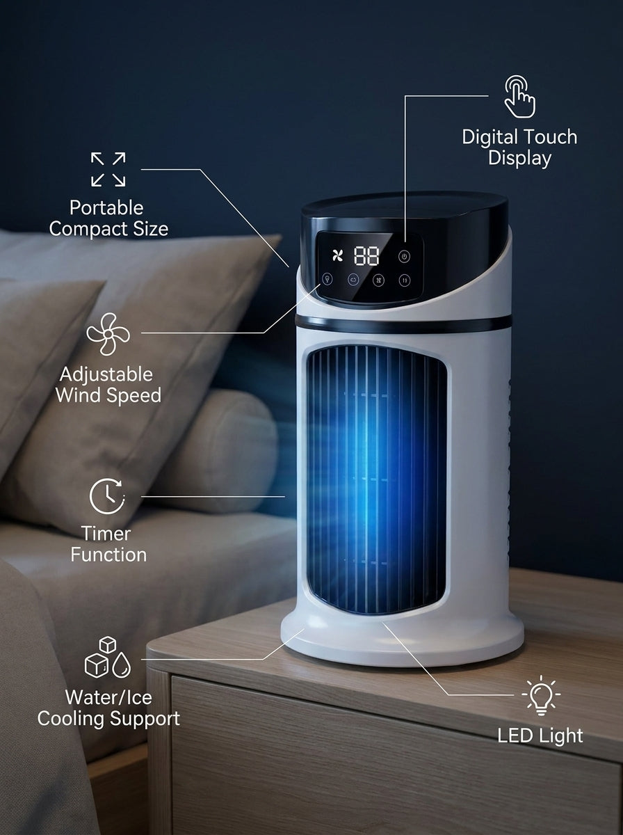 Stoneford Portable Air Conditioner – Mini AC for Bedroom, Office & Desk