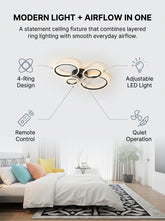 Stoneford 4 Ring Ceiling Fan Light