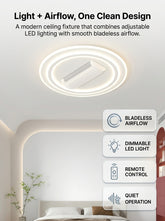 Stoneford Bladeless Ceiling Fan Light | Circular