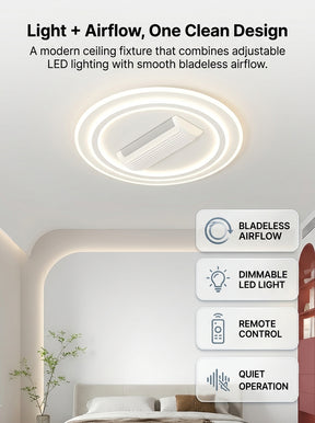 Stoneford Bladeless Ceiling Fan Light | Circular