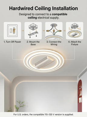 Stoneford Bladeless Ceiling Fan Light | Circular