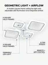 Stoneford Quadra Halo Ceiling Fan Light