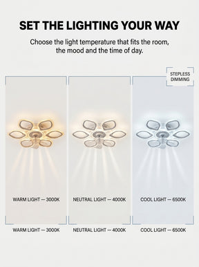 Stoneford Crystal Clover Ceiling Fan Light
