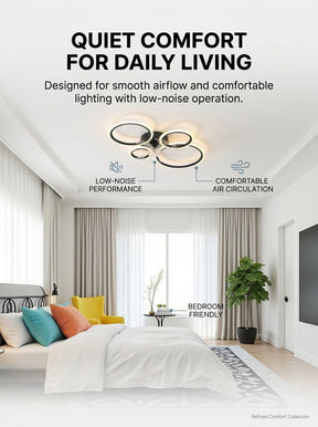 Stoneford 4 Ring Ceiling Fan Light