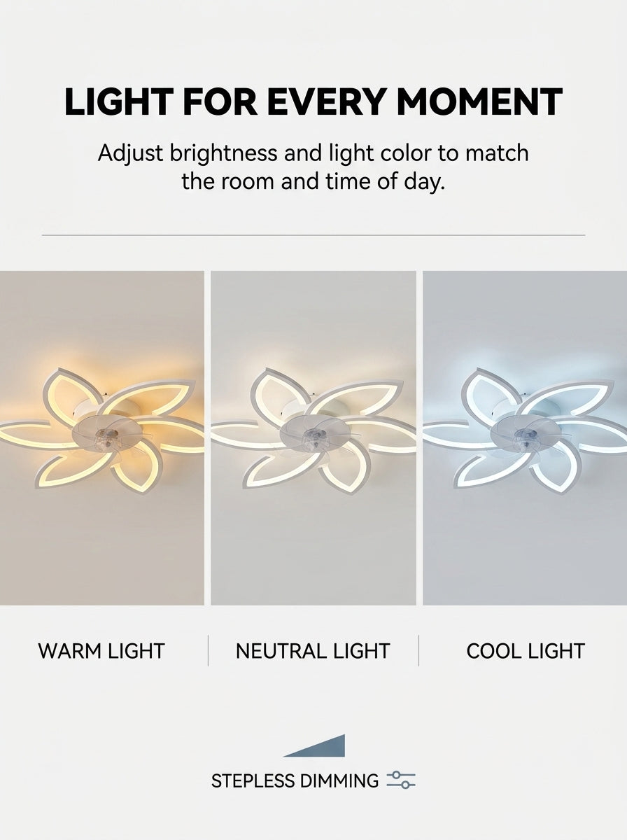 Stoneford Lotus Bloom Ceiling Fan Light