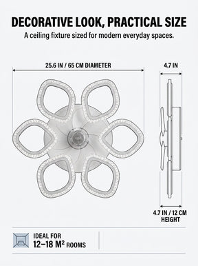Stoneford Crystal Clover Ceiling Fan Light