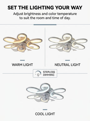 Stoneford Butterfly Loop Ceiling Fan Light