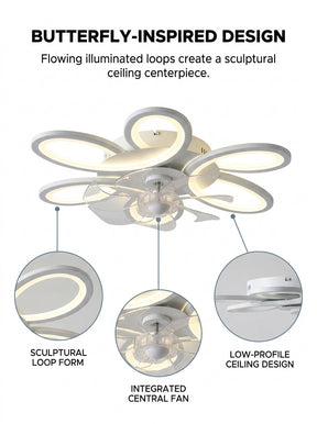 Stoneford Butterfly Loop Ceiling Fan Light