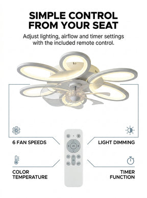 Stoneford Butterfly Loop Ceiling Fan Light