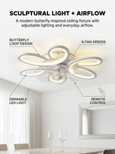 Stoneford Butterfly Loop Ceiling Fan Light