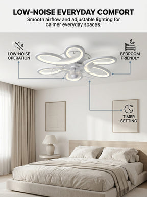 Stoneford Butterfly Loop Ceiling Fan Light