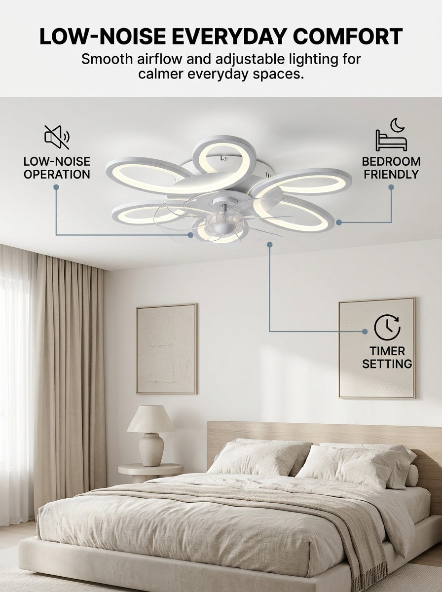 Stoneford Butterfly Loop Ceiling Fan Light