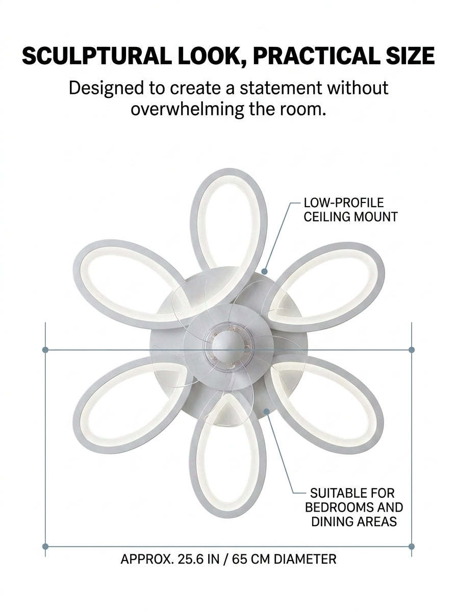 Stoneford Butterfly Loop Ceiling Fan Light