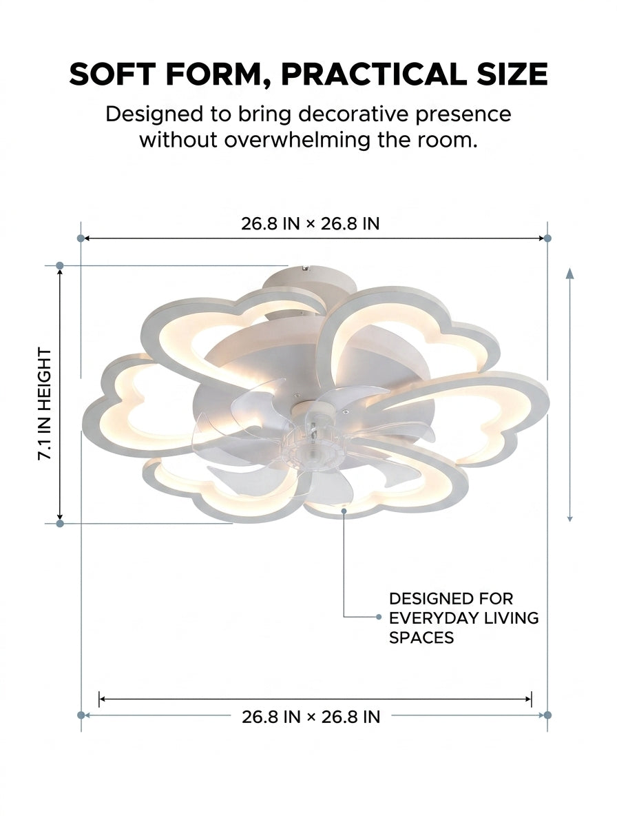 Stoneford Cloud Bloom Ceiling Fan Light