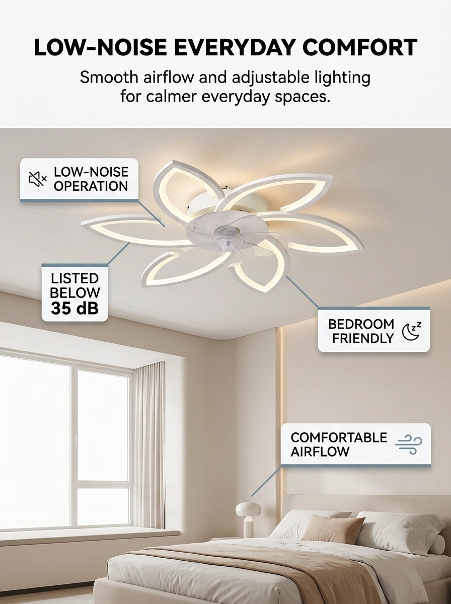 Stoneford Lotus Bloom Ceiling Fan Light