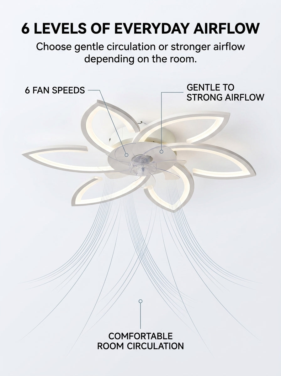 Stoneford Lotus Bloom Ceiling Fan Light