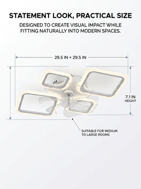 Stoneford Quadra Halo Ceiling Fan Light